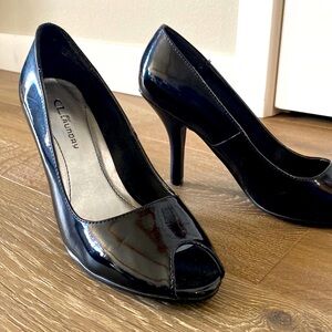 CL Laundry Peep Toe Patent Pumps